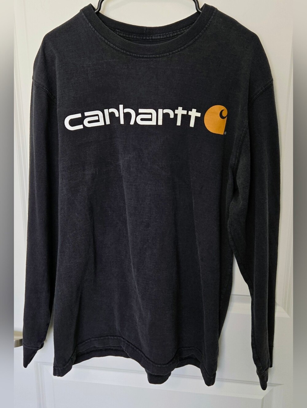 Carhartt Black Long Sleeve Logo Tee Mens Mediun Original Fit 2017